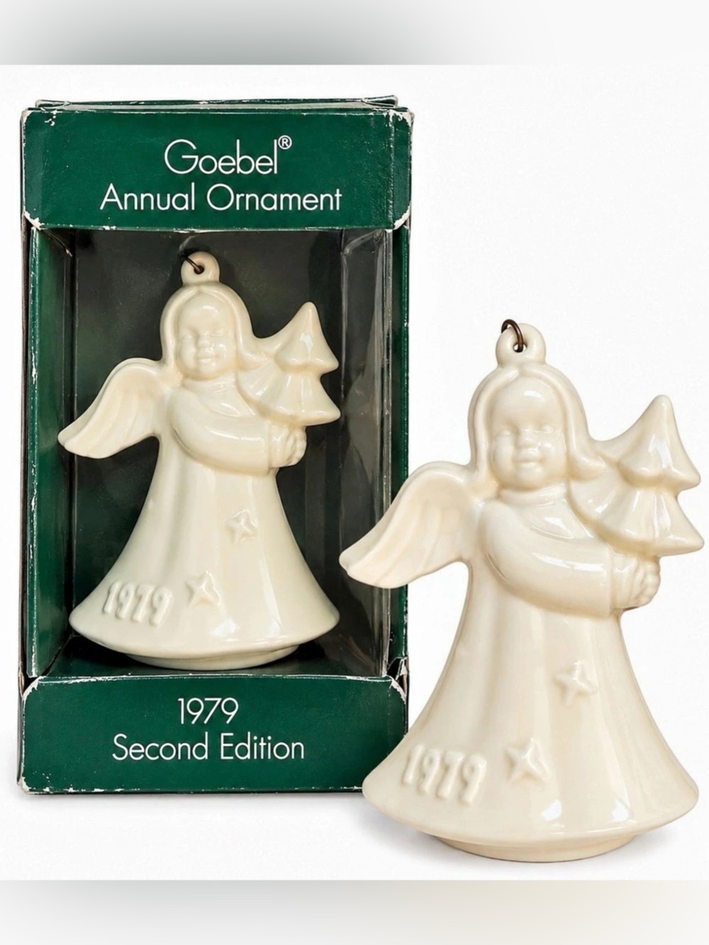 Vintage 1979 Goebel Annual Ornament Second Edition Angel Christmas W Germany Box